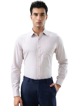 Raymond - Men White Pure Cotton Collar Neck Regular Fit Shirt
