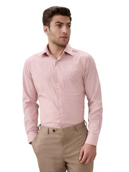 Raymond - Men Orange Polyester Blend Collar Neck Slim Fit Shirt