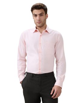 Raymond - Men Pink Pure Cotton Collar Neck Regular Fit Shirt