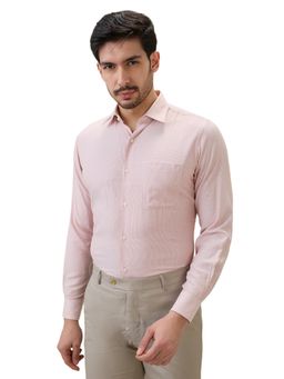 Raymond - Men Orange Polyester Blend Collar Neck Regular Fit Shirt