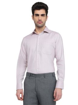 Raymond - Men Brown Pure Cotton Collar Neck Regular Fit Shirt