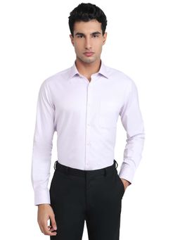 Raymond - Men Purple Pure Cotton Collar Neck Regular Fit Shirt