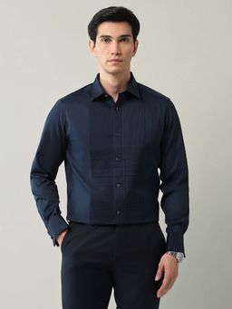 AD By Arvind - Men Blue Cotton Collar Neck Regular Fit Shirt