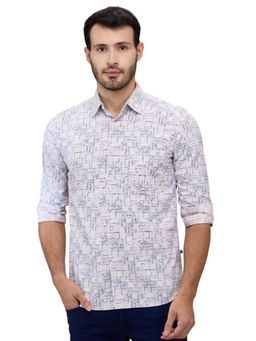 Parx - Men White Pure Cotton Collar Neck Slim Fit Shirt