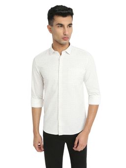Parx - Men Brown Pure Cotton Collar Neck Slim Fit Shirt