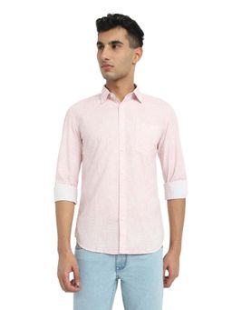 Parx - Men Pink Pure Cotton Collar Neck Slim Fit Shirt