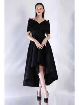 Ozeqo - Womens Black Dress with Wrap (Set of 2)