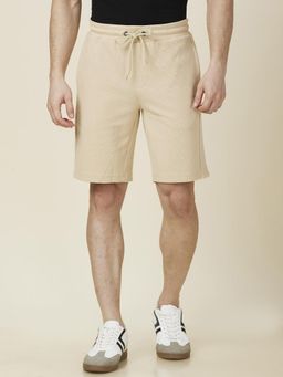 Being Human - Textured Beige Shorts