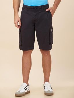 Being Human - Solid Charcoal Cotton Shorts