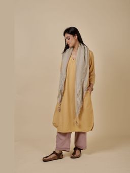 Rhua India - Yellow Gia Canary Kurta with Pant and Scarf