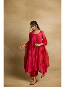 Rhua India - Pink Naisha Anarkali with Pant and Dupatta
