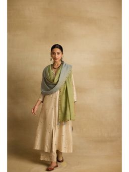 Rhua India - Beige Paakhi Kurta with Pant and Dupatta