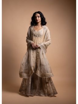 Rhua India - Gold Nayani Kurta with Sharara and Dupatta
