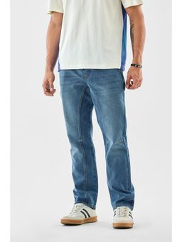 Snitch - Mens Blue Denim Comfort Fit Casual Jeans