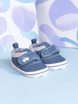 Mi Arcus - Solid Denim Blue Booties for Kids