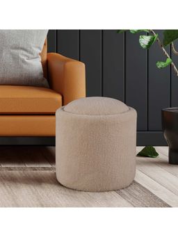 HomeTown - Mellow Fabric Ottomans in Beige Colour