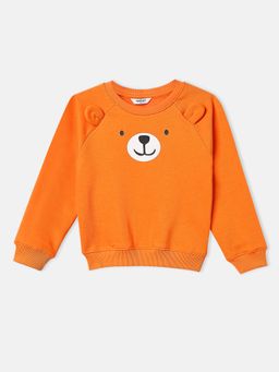 Nautinati - Boys Fleece Bear Print Round Neck Sweatshirt