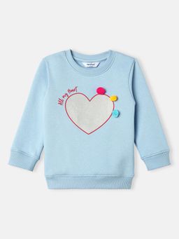 Nautinati - Girls Heart Print Sweatshirt