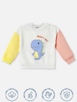Nautinati - Fleece Dinosaur Print Sweatshirt for Infants Newborn Baby Boys