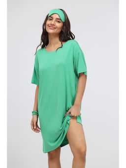 NeceSera - Green Bee Modal T Shirt Dress