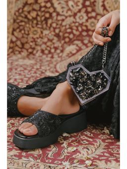 Anaar - Black Icon Slingette Embellished Clutch