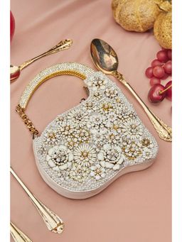 Anaar - White Swan Annette Embellished Clutch