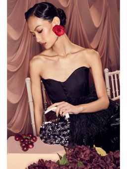 Anaar - Black Showtime Annette Embellished Clutch