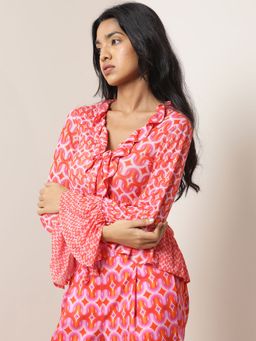 RAREISM - Christa Printed Orange Shrug