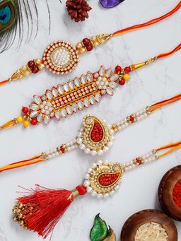 eCraftIndia - Designer Rakhis (Pack of 4)