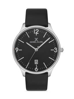 Daniel Klein - Black Color Leather Strap Watch for Men DK.1.13064-1