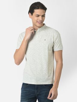 CRIMSOUNE CLUB - Men Light Grey T-Shirt with Abstract Print