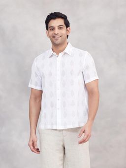 Fabindia - White Cotton Bush Shirt