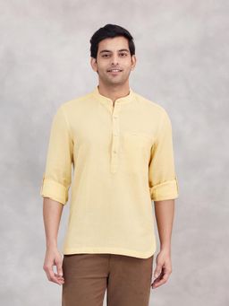 Fabindia - Yellow Cotton Mid Placket Shirt