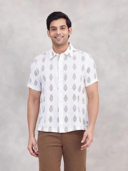 Fabindia - White Cotton Bush Shirt