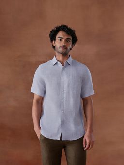 Fabindia - Lavender Linen Slim Fit Shirt