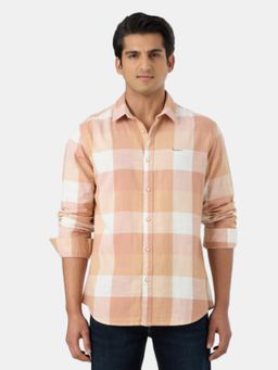 Pepe Jeans - Pink Checked Mens Long Sleeves Shirt