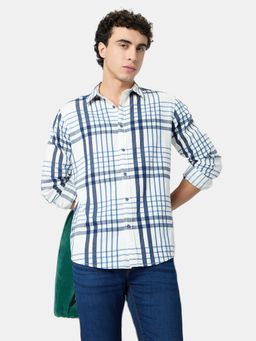 Pepe Jeans - White Checked Mens Long Sleeves Shirt
