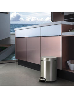 Freelance - Effie Steel Wastebin, Waste Storage Box, Dustbin, Trash Can, Steel, 5 Ltr