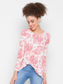 Globus - White Printed Top