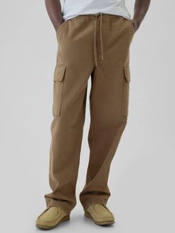 GAP - Men Beige Mid-Rise Cargo Jeans