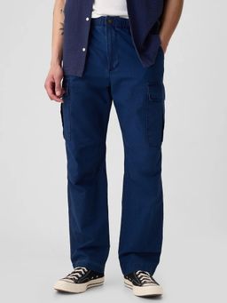 GAP - Men Navy Blue Regular Fit Mid-Rise Cargo