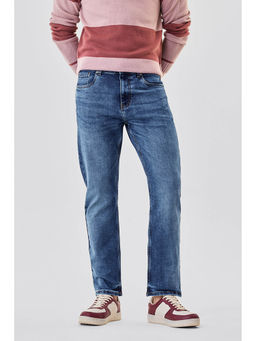 Snitch - Blue Washed Comfort Fit Casual Jeans