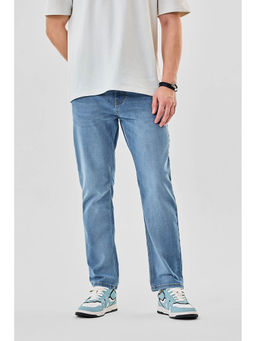 Snitch - Light Blue Washed Comfort Fit Casual Jeans