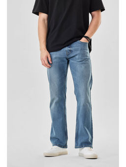 Snitch - Blue Washed Bootcut Fit Casual Jeans