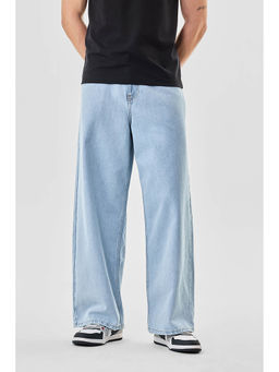 Snitch - Light Blue Denim Baggy Fit Casual Jeans