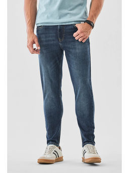 Snitch - Indigo Blue Denim Skinny Fit Casual Jeans