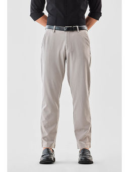 Snitch - Beige Plain Slim Formal Trouser