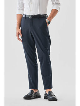 Snitch - Navy Blue Stripes Slim Formal Trouser