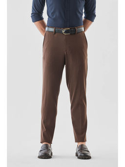 Snitch - Brown Stripes Slim Formal Trouser