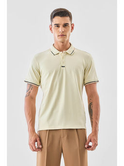 Snitch - Yellow Solid Half Sleeves Regular Casual T-Shirt
